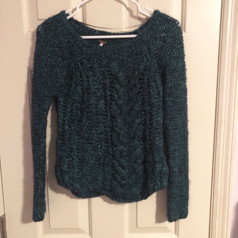Free People Green Sweater